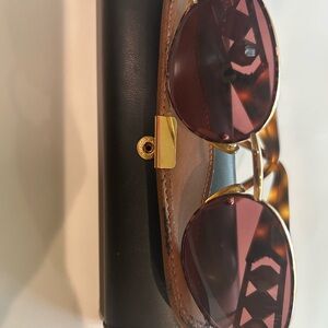 Stylish Gold and Brown Women's Sunglasses